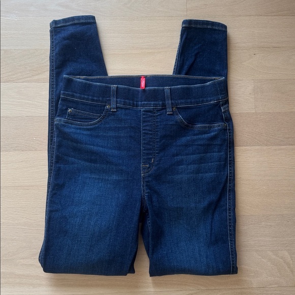 SPANX Midnight Shade Dark Blue Skinny Jeans L - Picture 4 of 7